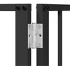 Šunų vartai 8 pcs Juodas 80 x 60 cm Cinkuota plienas