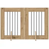 Šunų vartai su stovais 2 pcs Artisano ąžuolo 60 x 80 cm