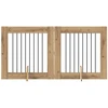Šunų vartai su stovais 2 pcs Artisano ąžuolo 80 x 80 cm