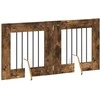 Šunų vartai su stovais 2 pcs Dūminio ąžuolo 60 x 60 cm