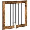 Šunų vartai su stovais 2 pcs Dūminio ąžuolo 100 x 100 cm