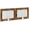 Šunų vartai su stovais 2 pcs Dūminio ąžuolo 80 x 60 cm