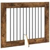 Šunų vartai su stovais 2 pcs Dūminio ąžuolo 100 x 80 cm