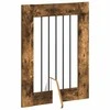Šunų vartai su stovais 2 pcs Dūminio ąžuolo 60 x 80 cm