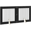 Šunų vartai su stovais 2 pcs Juodojo ąžuolo 80 x 80 cm