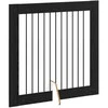 Šunų vartai su stovais 2 pcs Juodojo ąžuolo 100 x 100 cm