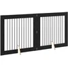 Šunų vartai su stovais 2 pcs Juodojo ąžuolo 100 x 100 cm
