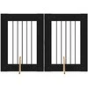 Šunų vartai su stovais 2 pcs Juodojo ąžuolo 60 x 80 cm