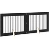 Šunų vartai su stovais 2 pcs Juodojo ąžuolo 100 x 80 cm
