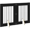 Šunų vartai su stovais 2 pcs Juodojo ąžuolo 60 x 80 cm