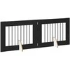 Šunų vartai su stovais 2 pcs Juodojo ąžuolo 80 x 60 cm