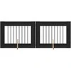 Šunų vartai su stovais 2 pcs Juodojo ąžuolo 80 x 60 cm