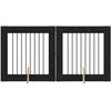 Šunų vartai su stovais 2 pcs Juodojo ąžuolo 80 x 80 cm