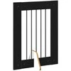 Šunų vartai su stovais 2 pcs Juodojo ąžuolo 60 x 80 cm