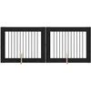 Šunų vartai su stovais 2 pcs Juodojo ąžuolo 100 x 80 cm