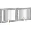 Šunų vartai su stovais 2 pcs Pilka sonoma ąžuolo 100 x 80 cm