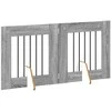 Šunų vartai su stovais 2 pcs Pilka sonoma ąžuolo 60 x 60 cm