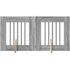 Šunų vartai su stovais 2 pcs Pilka sonoma ąžuolo 60 x 60 cm