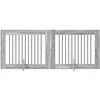 Šunų vartai su stovais 2 pcs Pilka sonoma ąžuolo 100 x 80 cm