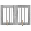 Šunų vartai su stovais 2 pcs Pilka sonoma ąžuolo 60 x 80 cm