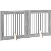Šunų vartai su stovais 2 pcs Pilka sonoma ąžuolo 80 x 80 cm