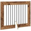 Šunų vartai su stovais 2 pcs Sendintos medienos 100 x 80 cm