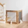 Šunų vartai su stovais 2 pcs Sendintos medienos 80 x 80 cm