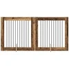 Šunų vartai su stovais 2 pcs Sendintos medienos 100 x 100 cm