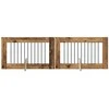 Šunų vartai su stovais 2 pcs Sendintos medienos 100 x 60 cm