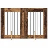 Šunų vartai su stovais 2 pcs Sendintos medienos 60 x 80 cm