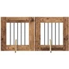 Šunų vartai su stovais 2 pcs Sendintos medienos 60 x 60 cm