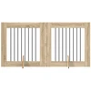Šunų vartai su stovais 2 pcs Sonoma ąžuolas 80 x 80 cm