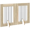 Šunų vartai su stovais 2 pcs Sonoma ąžuolas 60 x 80 cm