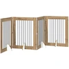 Šunų vartai su stovais 4 pcs Artisano ąžuolo 80 x 100 cm
