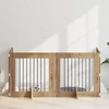 Šunų vartai su stovais 4 pcs Artisano ąžuolo 80 x 80 cm