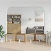 Šunų vartai su stovais 4 pcs Artisano ąžuolo 100 x 60 cm