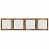 Šunų vartai su stovais 4 pcs Dūminio ąžuolo 100 x 100 cm