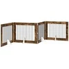 Šunų vartai su stovais 4 pcs Dūminio ąžuolo 100 x 80 cm