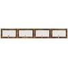 Šunų vartai su stovais 4 pcs Dūminio ąžuolo 100 x 60 cm