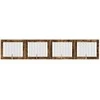 Šunų vartai su stovais 4 pcs Dūminio ąžuolo 100 x 80 cm