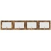 Šunų vartai su stovais 4 pcs Dūminio ąžuolo 80 x 60 cm