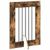 Šunų vartai su stovais 4 pcs Dūminio ąžuolo 60 x 80 cm