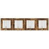 Šunų vartai su stovais 4 pcs Dūminio ąžuolo 60 x 60 cm