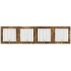Šunų vartai su stovais 4 pcs Dūminio ąžuolo 80 x 80 cm
