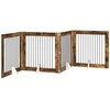 Šunų vartai su stovais 4 pcs Dūminio ąžuolo 100 x 100 cm