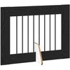 Šunų vartai su stovais 4 pcs Juodojo ąžuolo 80 x 60 cm