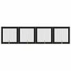 Šunų vartai su stovais 4 pcs Juodojo ąžuolo 100 x 100 cm