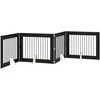 Šunų vartai su stovais 4 pcs Juodojo ąžuolo 100 x 80 cm