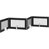 Šunų vartai su stovais 4 pcs Juodojo ąžuolo 100 x 60 cm