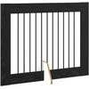 Šunų vartai su stovais 4 pcs Juodojo ąžuolo 100 x 80 cm
